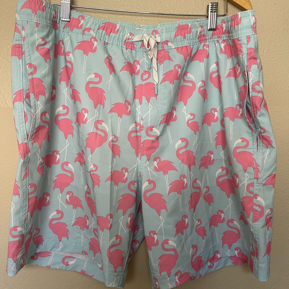 Elysian Flamingo Print Swim Shorts XL